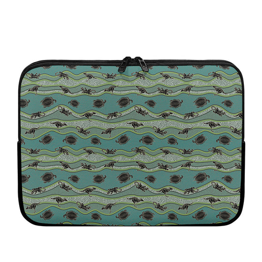 Aboriginal Animals Pattern Print Laptop Sleeve