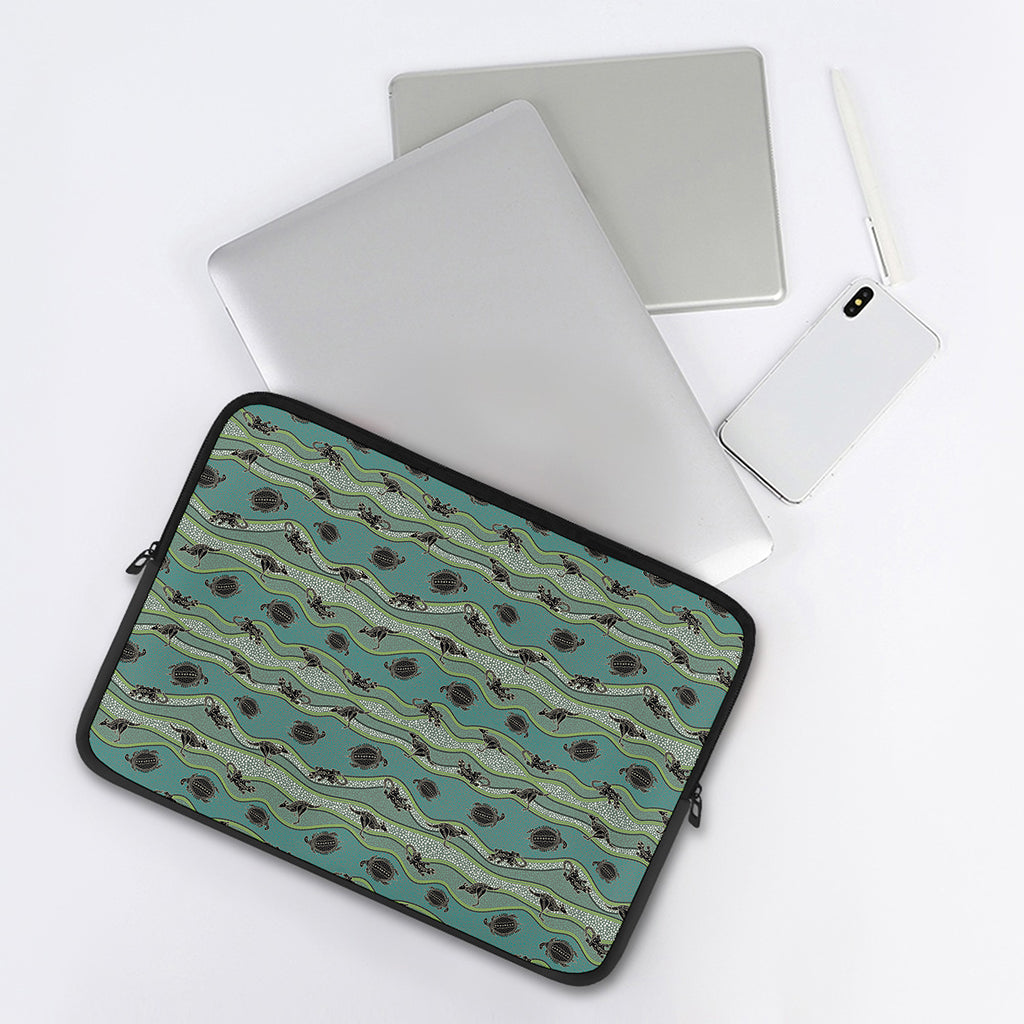 Aboriginal Animals Pattern Print Laptop Sleeve