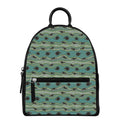 Aboriginal Animals Pattern Print Leather Backpack
