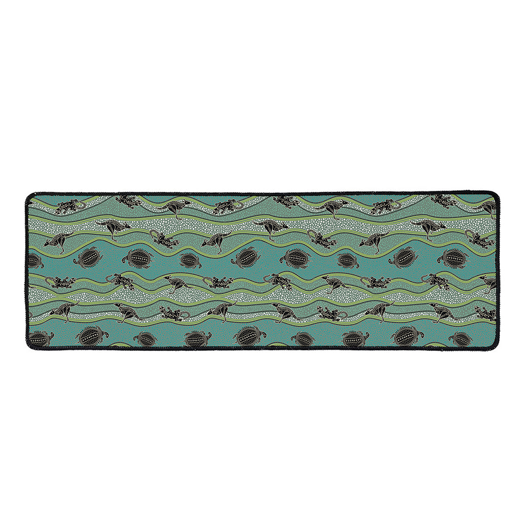 Aboriginal Animals Pattern Print Long Kitchen Mat