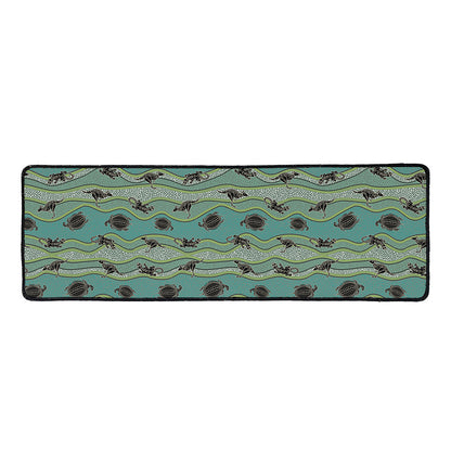 Aboriginal Animals Pattern Print Long Kitchen Mat