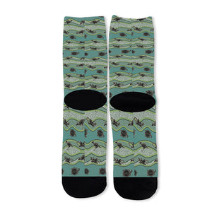 Aboriginal Animals Pattern Print Long Socks