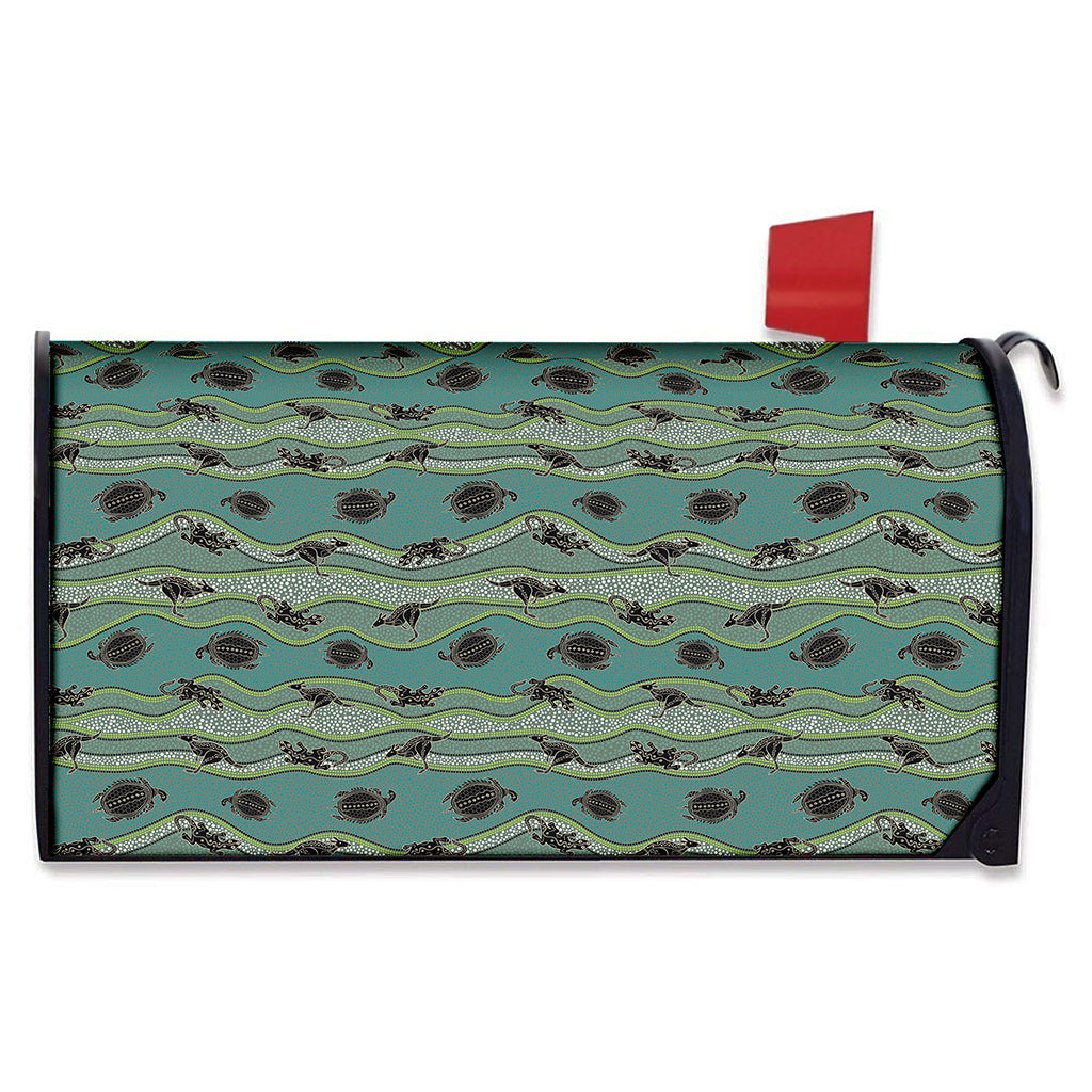 Aboriginal Animals Pattern Print Mailbox Cover