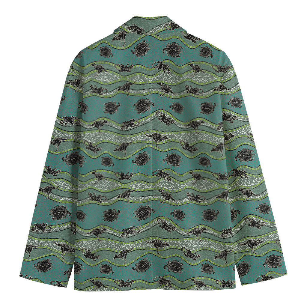 Aboriginal Animals Pattern Print Men's Blazer