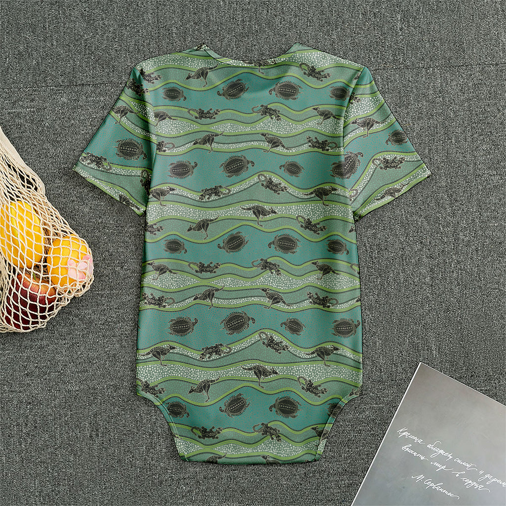 Aboriginal Animals Pattern Print Men's Bodysuit