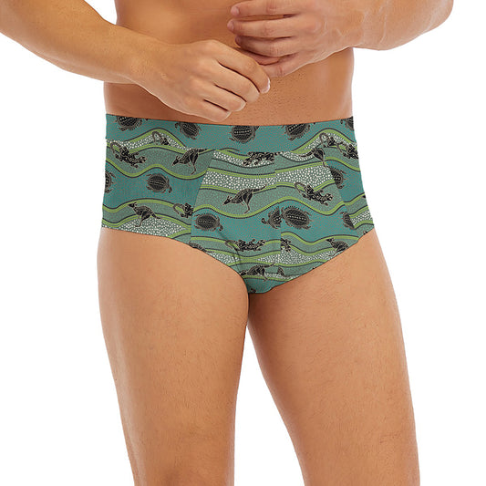 Aboriginal Animals Pattern Print Men's Briefs