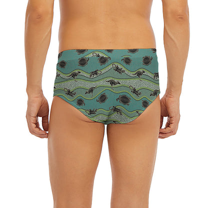 Aboriginal Animals Pattern Print Men's Briefs