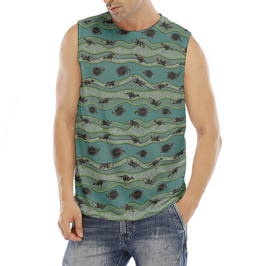 Aboriginal Animals Pattern Print Men's Fitness Tank Top