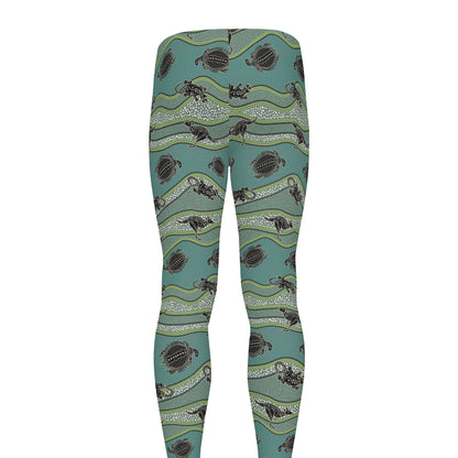 Aboriginal Animals Pattern Print Men's leggings