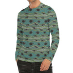 Aboriginal Animals Pattern Print Men's Long Sleeve Rash Guard