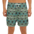 Aboriginal Animals Pattern Print Men's Split Running Shorts