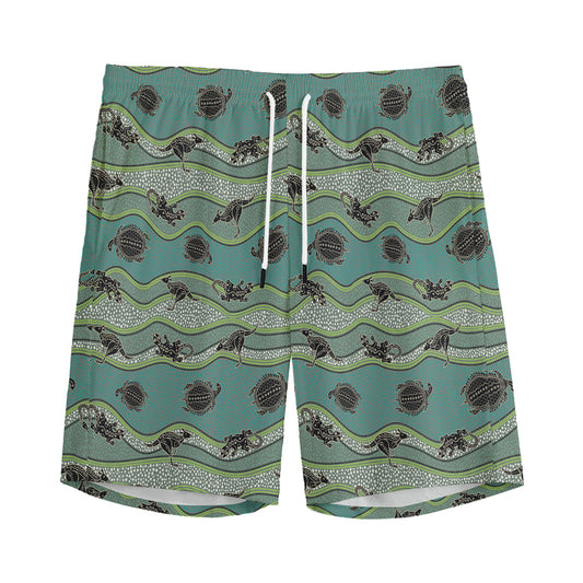 Aboriginal Animals Pattern Print Men's Sports Shorts