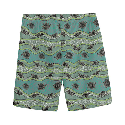 Aboriginal Animals Pattern Print Men's Sports Shorts