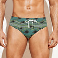 Aboriginal Animals Pattern Print Men's Swim Briefs