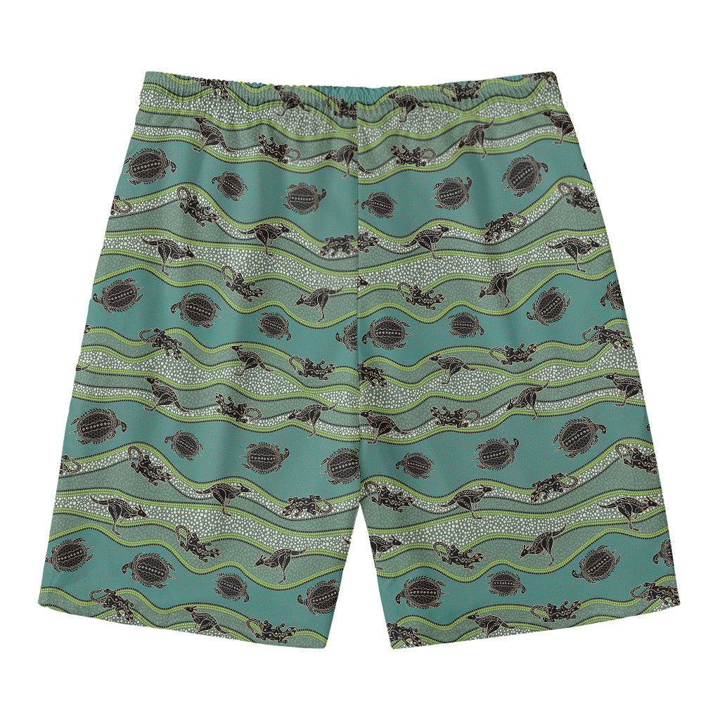 Aboriginal Animals Pattern Print Men's Swim Trunks