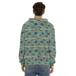 Aboriginal Animals Pattern Print Men's Velvet Pullover Hoodie