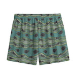 Aboriginal Animals Pattern Print Mesh Shorts