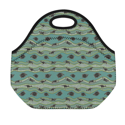 Aboriginal Animals Pattern Print Neoprene Lunch Bag