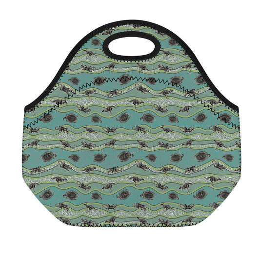 Aboriginal Animals Pattern Print Neoprene Lunch Bag