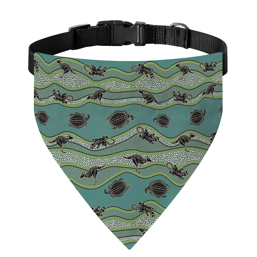 Aboriginal Animals Pattern Print Over The Collar Dog Bandana