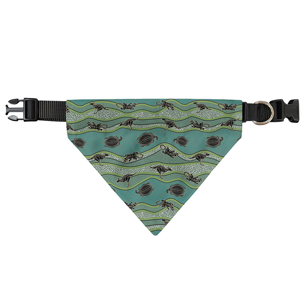 Aboriginal Animals Pattern Print Over The Collar Dog Bandana
