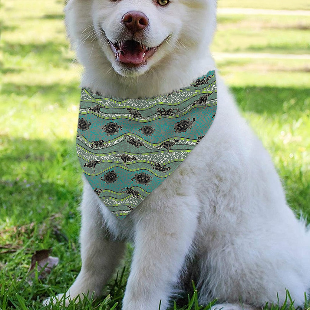Aboriginal Animals Pattern Print Over The Collar Dog Bandana