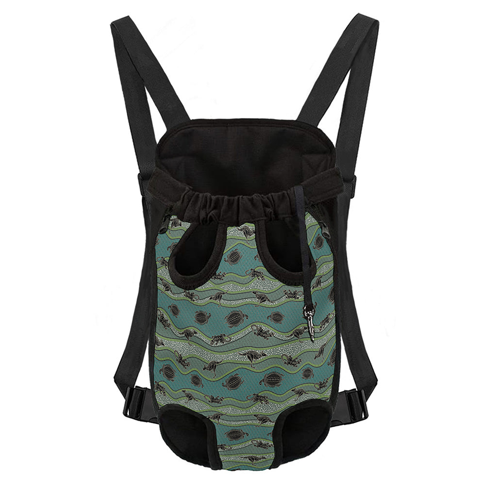 Aboriginal Animals Pattern Print Pet Carrier Backpack