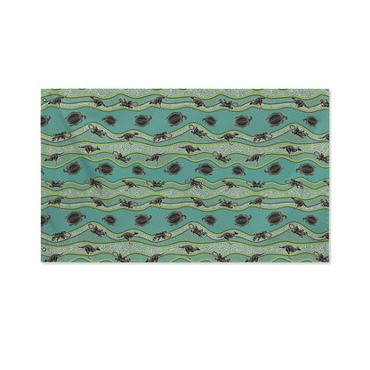 Aboriginal Animals Pattern Print Polyester Flag