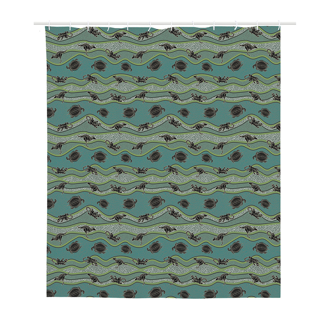 Aboriginal Animals Pattern Print Polyester Shower Curtain