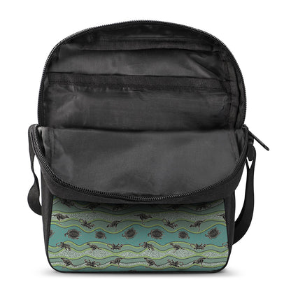 Aboriginal Animals Pattern Print Rectangular Crossbody Bag