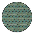 Aboriginal Animals Pattern Print Round Floor Mat