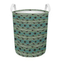 Aboriginal Animals Pattern Print Round Laundry Basket