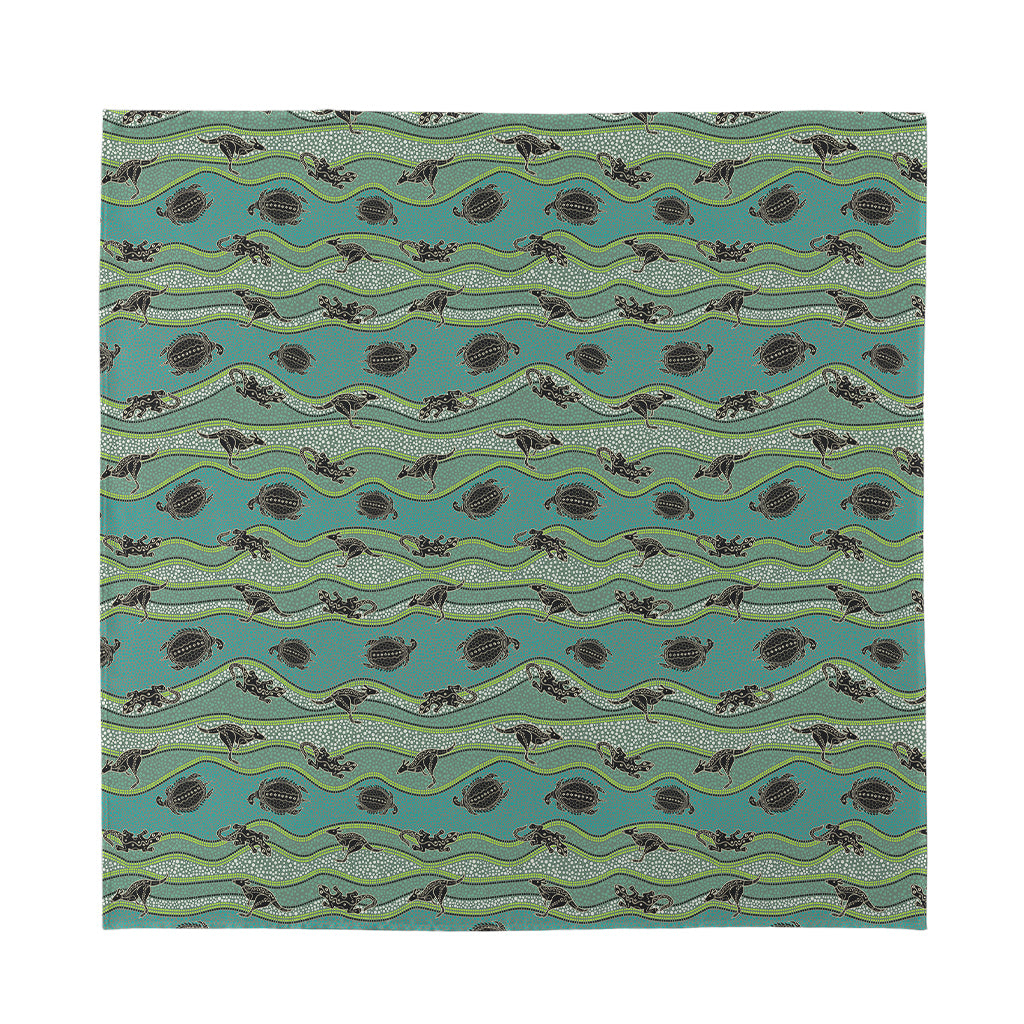 Aboriginal Animals Pattern Print Silk Bandana