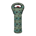 Aboriginal Animals Pattern Print Single Neoprene Wine Tote