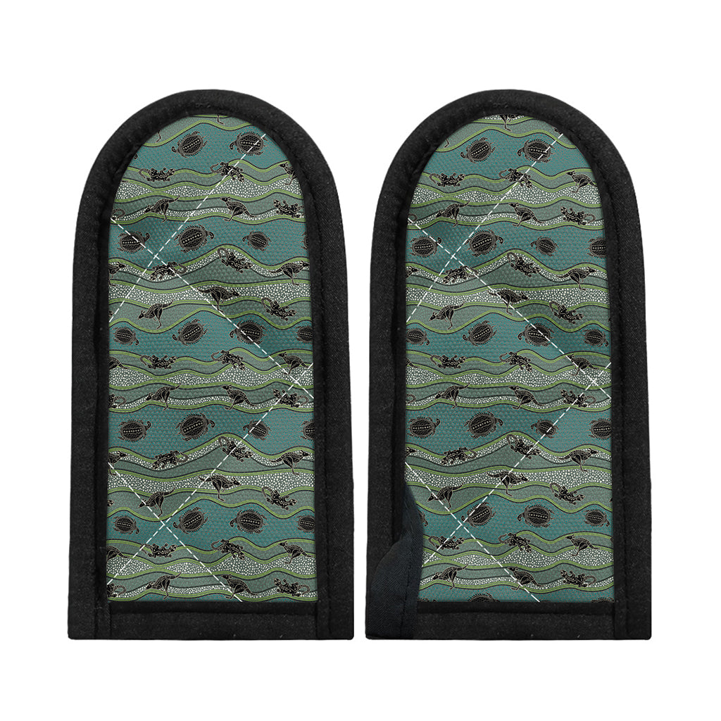 Aboriginal Animals Pattern Print Skillet Handle Cover