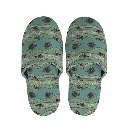 Aboriginal Animals Pattern Print Slippers