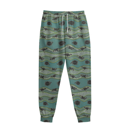 Aboriginal Animals Pattern Print Sweatpants