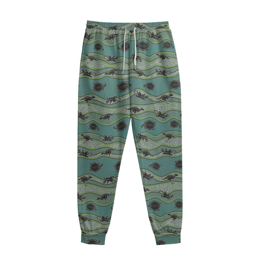 Aboriginal Animals Pattern Print Sweatpants