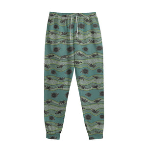 Aboriginal Animals Pattern Print Sweatpants