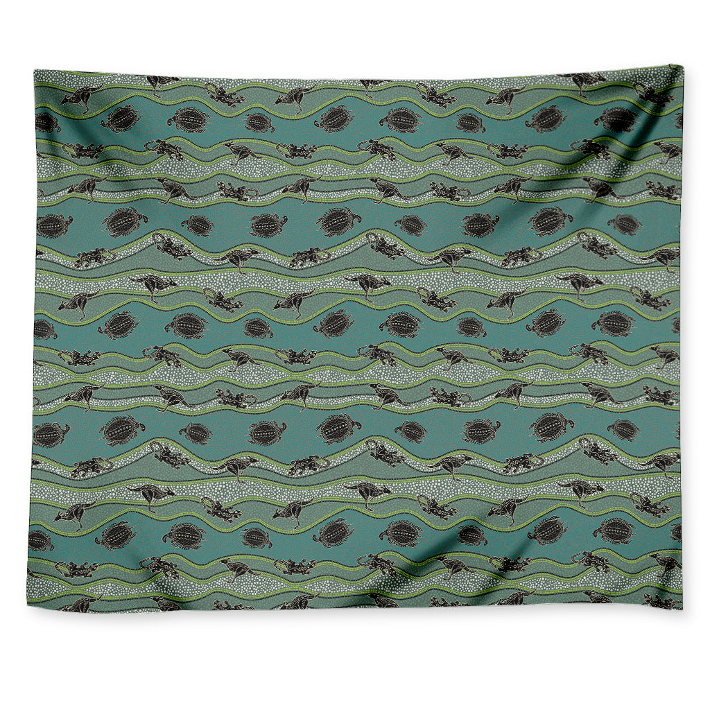 Aboriginal Animals Pattern Print Tapestry