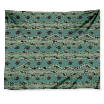 Aboriginal Animals Pattern Print Tapestry