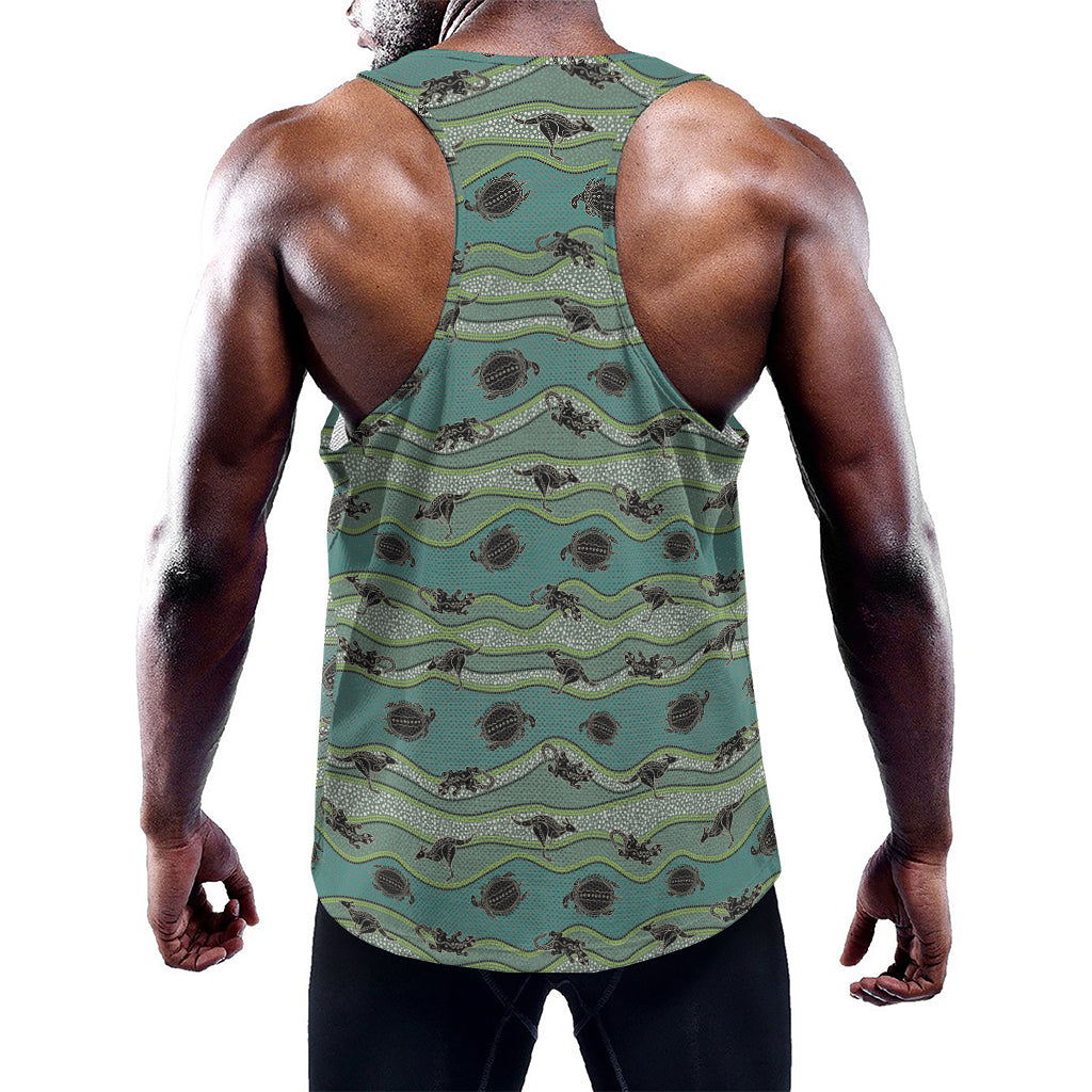 Aboriginal Animals Pattern Print Training Tank Top