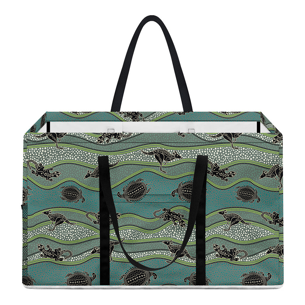 Aboriginal Animals Pattern Print Utility Tote Bag