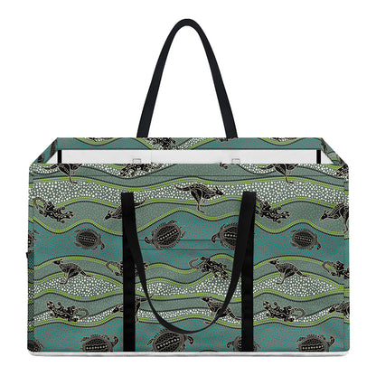 Aboriginal Animals Pattern Print Utility Tote Bag