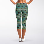 Aboriginal Animals Pattern Print Women's Capri Leggings