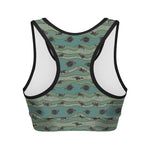 Aboriginal Animals Pattern Print Women's Sports Bra