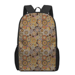 Aboriginal Art Dot Pattern Print 17 Inch Backpack