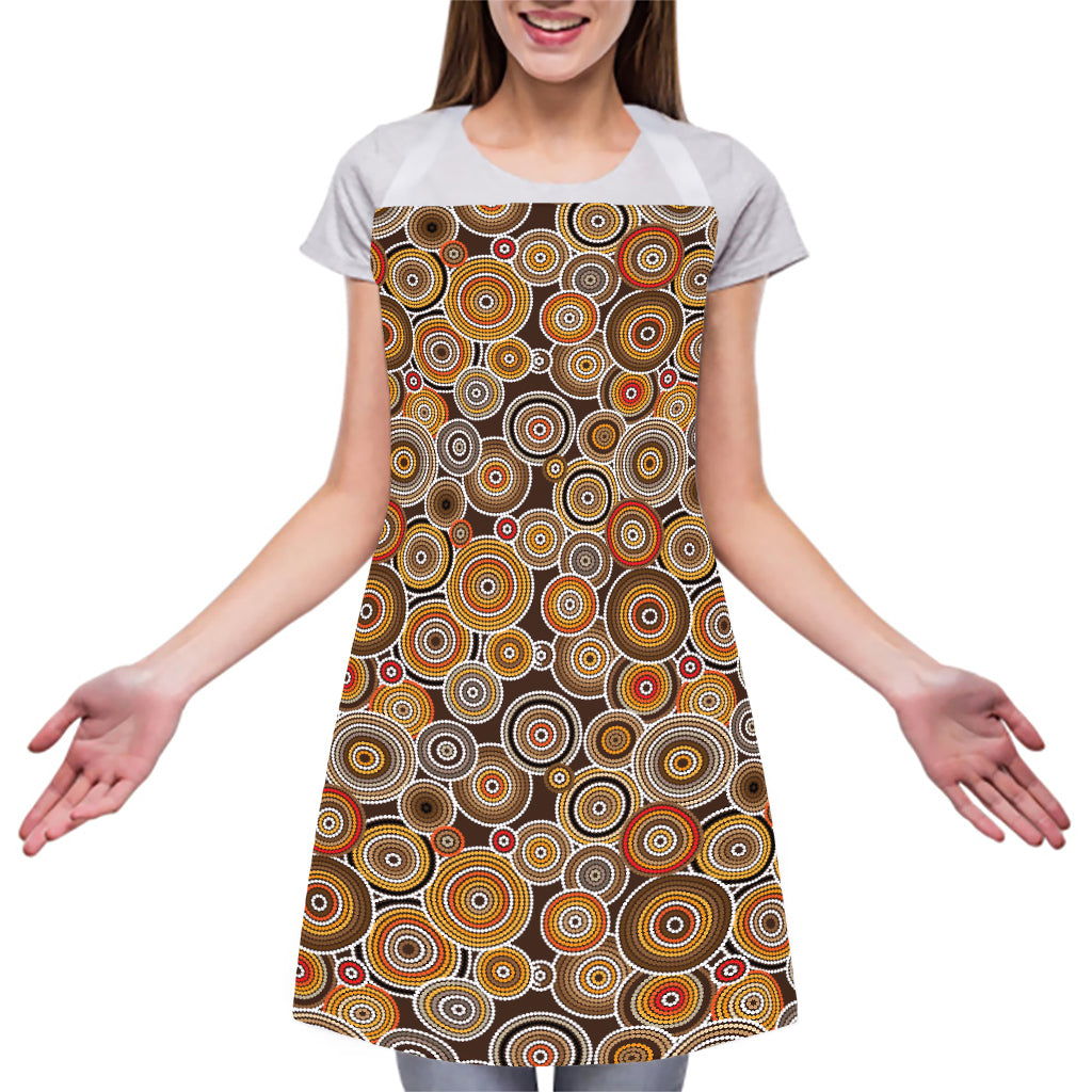 Aboriginal Art Dot Pattern Print Adjustable Apron