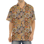 Aboriginal Art Dot Pattern Print Aloha Shirt