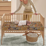Aboriginal Art Dot Pattern Print Baby Crib Sheet